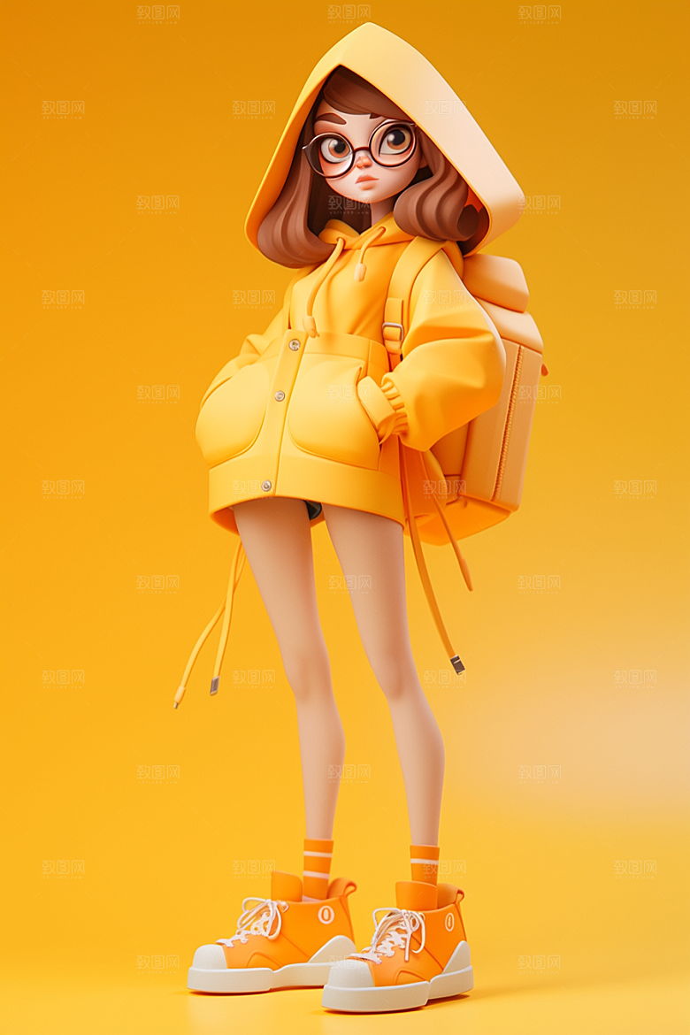 潮流玩偶3D手办模型