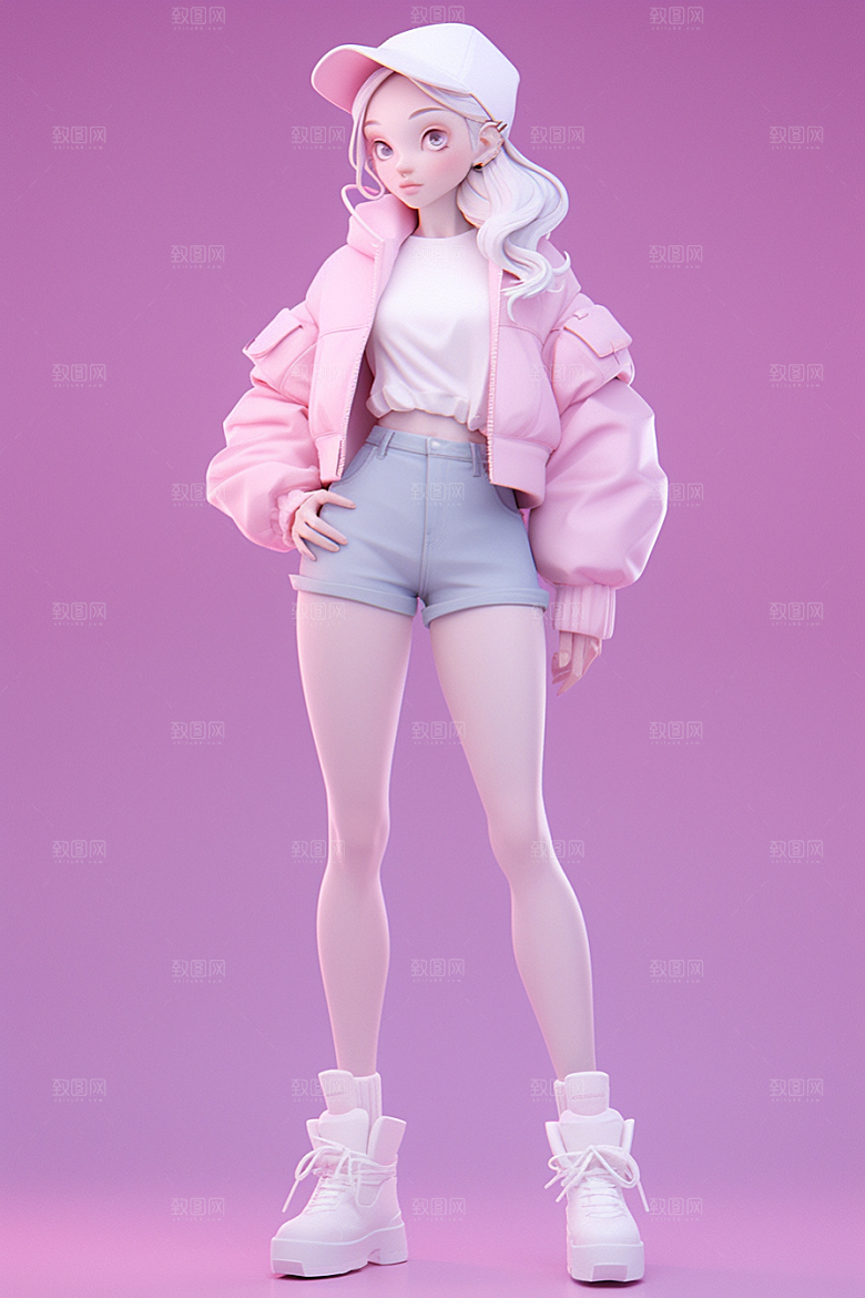 潮流玩偶手办3D模型