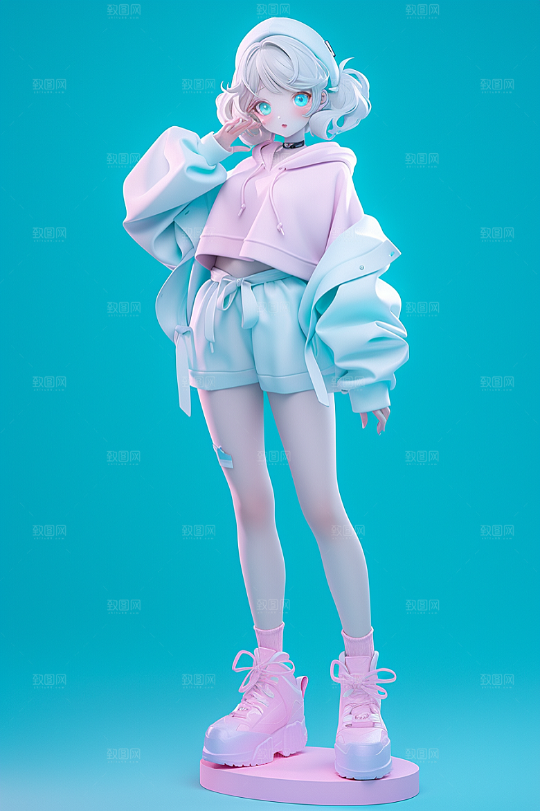 潮流玩偶3D高清模型