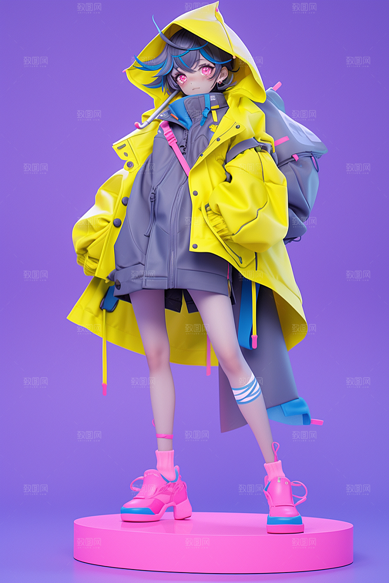 潮流玩偶手办高清模型