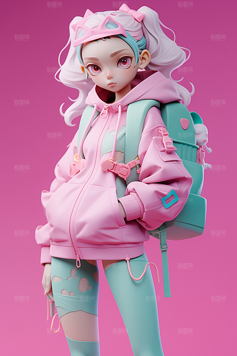 潮流玩偶卡通立体模型
