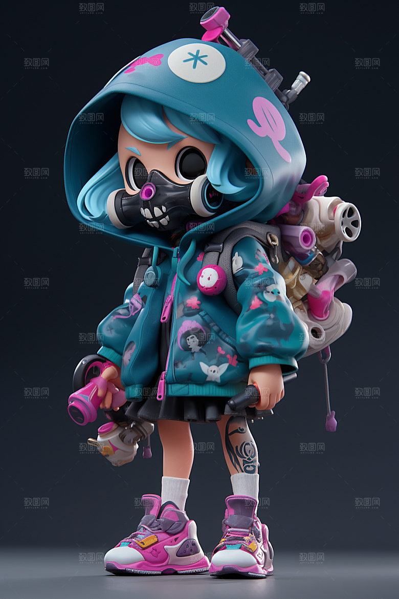 潮流玩偶手办3D模型