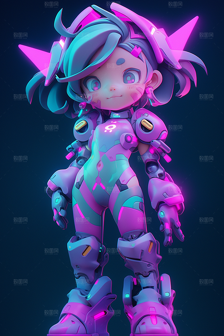 潮流玩偶3D人物IP模型