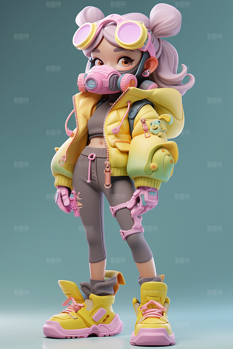 潮流玩偶立体3D模型