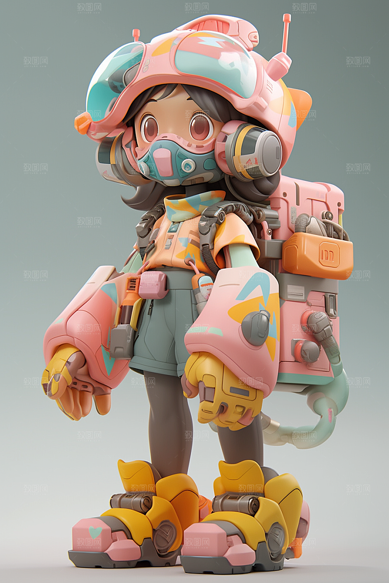 潮流玩偶3D可爱模型