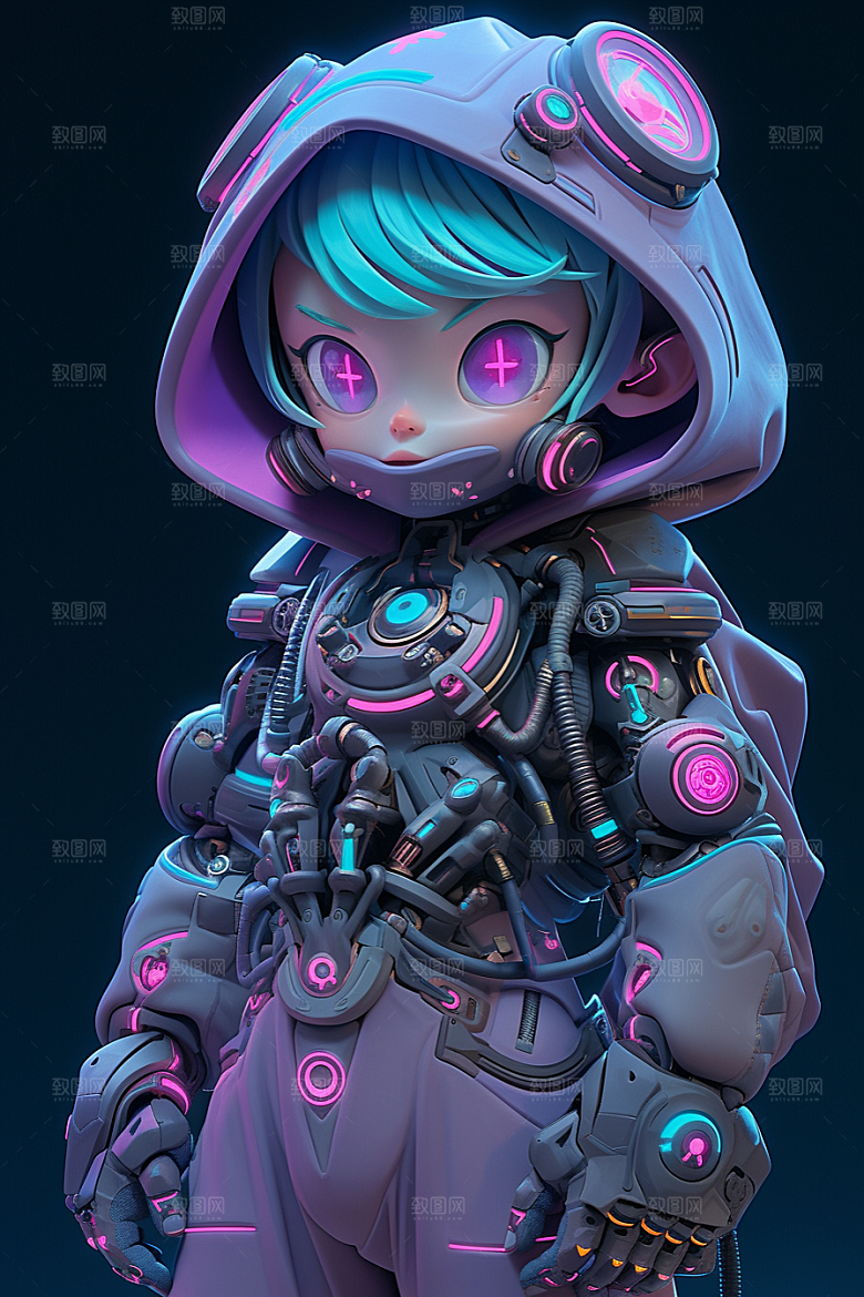 潮流玩偶3D立体模型