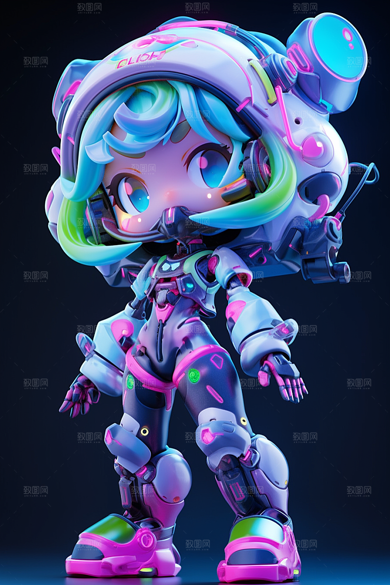 潮流玩偶立体3D模型