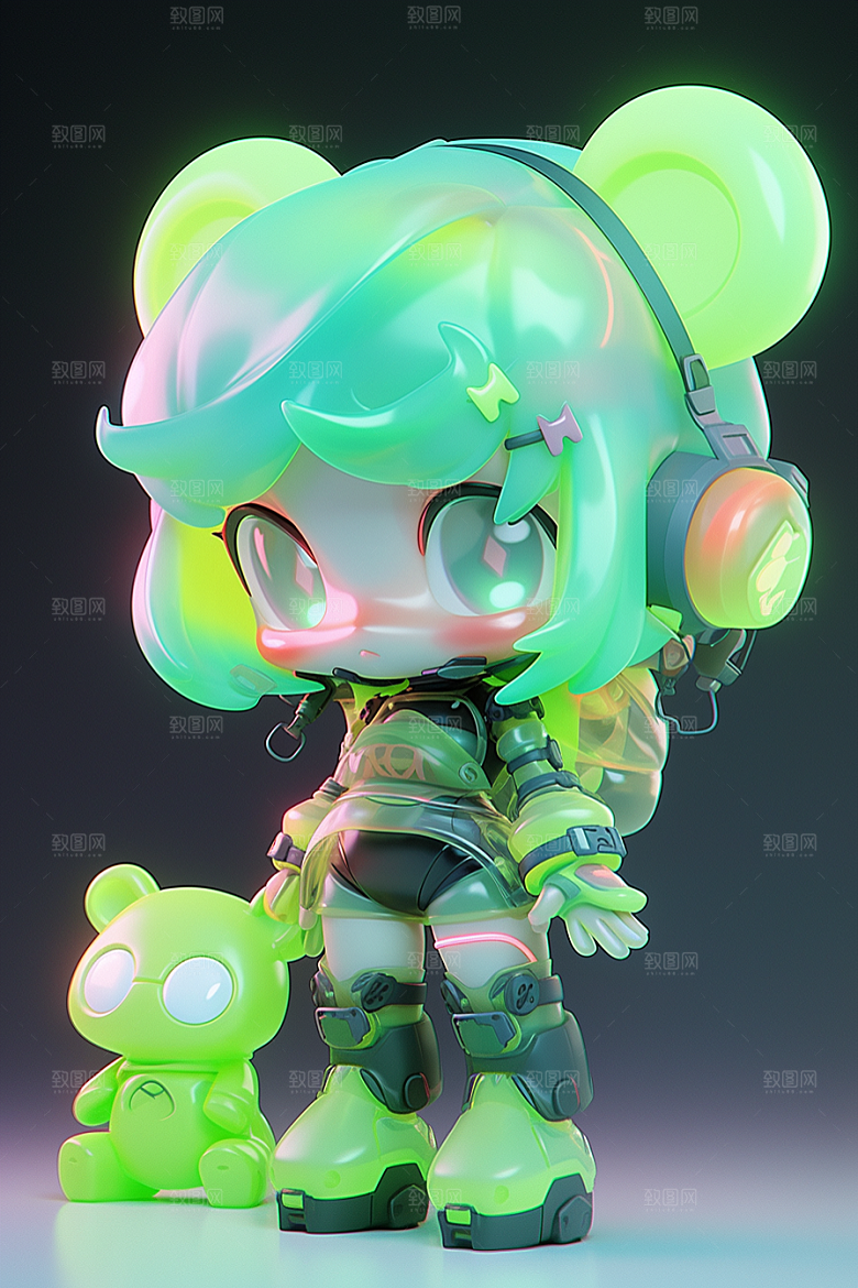 潮流玩偶时尚3D模型
