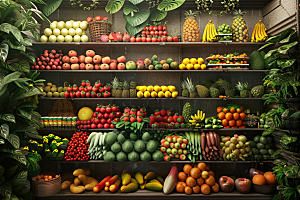 超市货架货物生活摄影图
