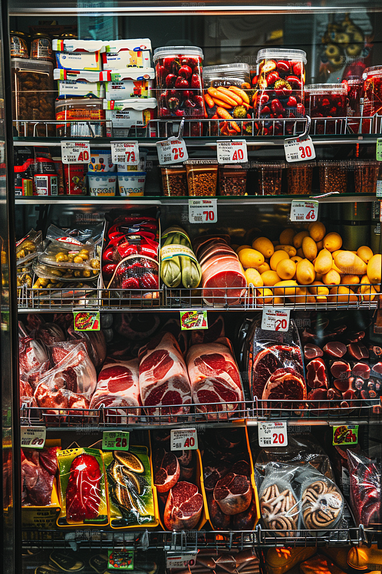 超市货架食品便利店摄影图