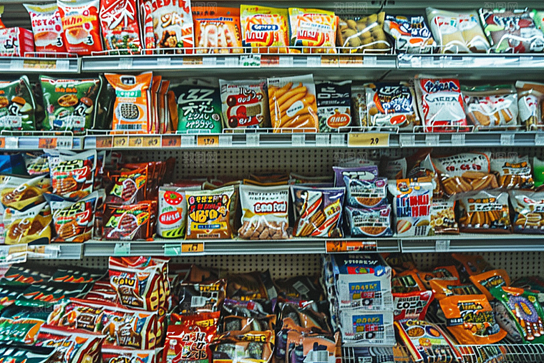 超市货架商品生鲜摄影图