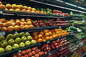 超市货架货物食品摄影图