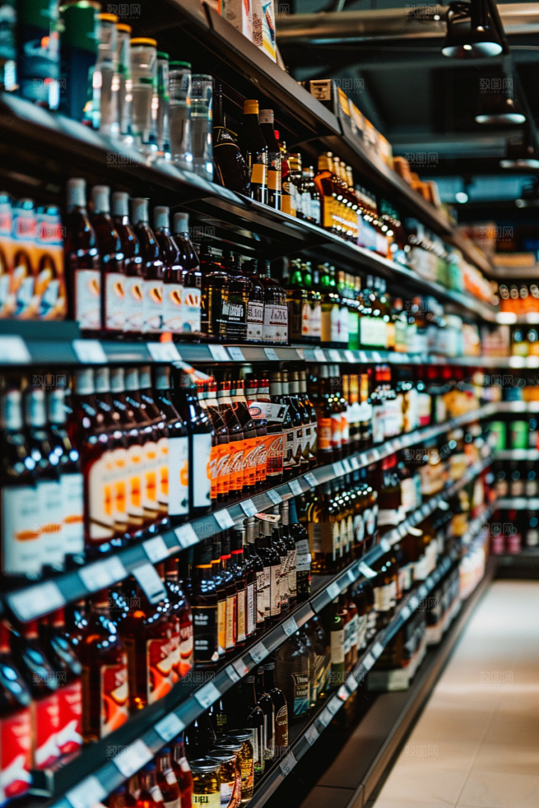超市货架食品日常摄影图