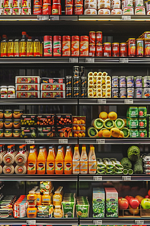 超市货架货物便利店摄影图
