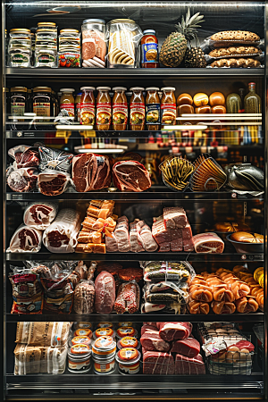 超市货架商品生活摄影图