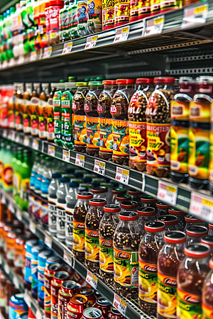 超市货架生活生鲜摄影图