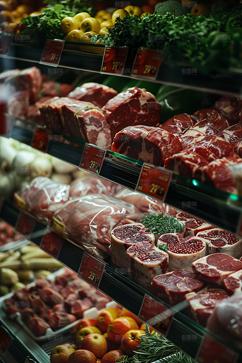 超市货架生活食品摄影图