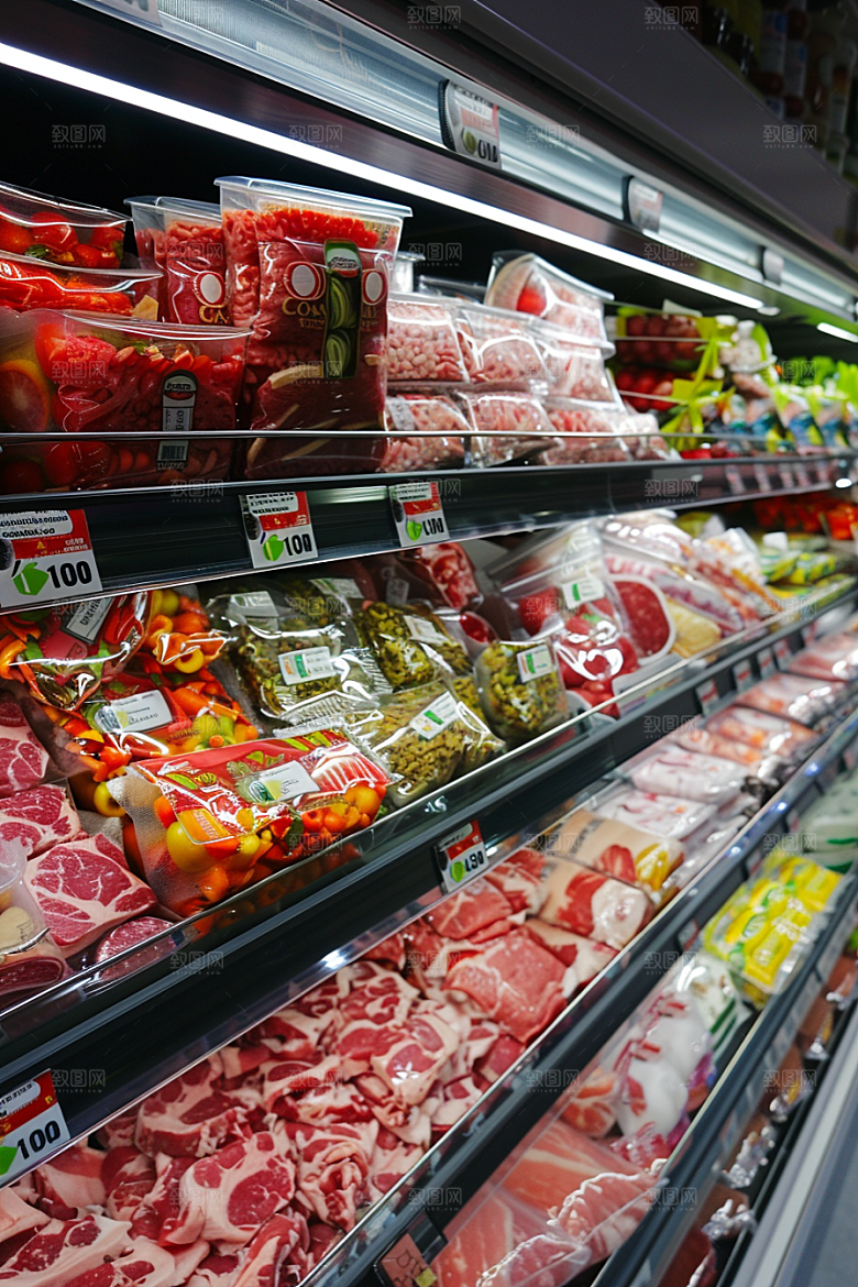 超市货架商品便利店摄影图