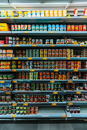 超市货架日常货物摄影图