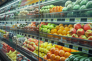 超市货架食品日常摄影图
