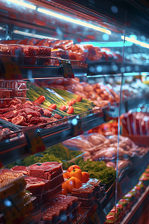 超市货架高清食品摄影图