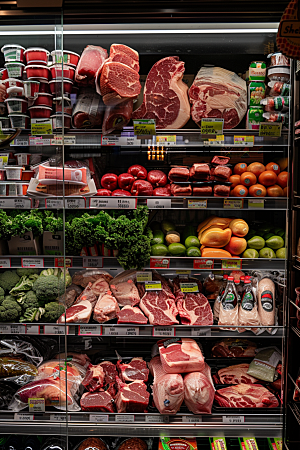 超市货架商品高清摄影图