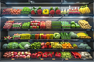 超市货架食品高清摄影图