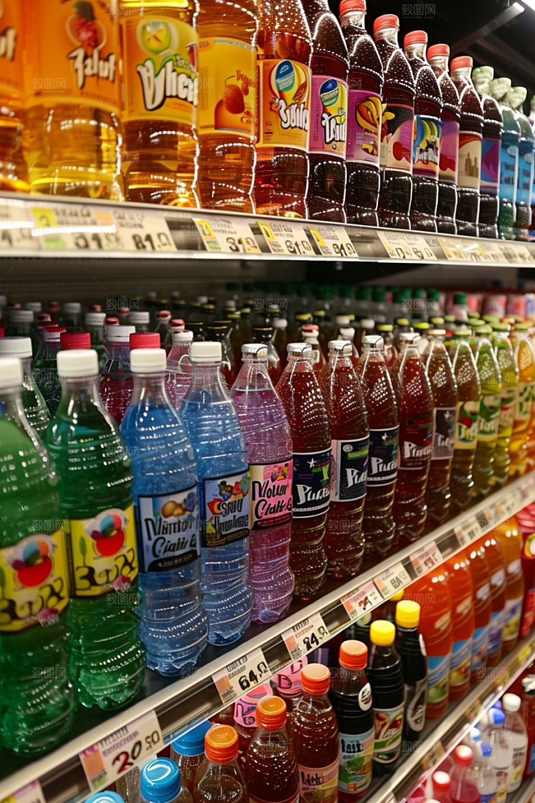 超市货架食品日常摄影图