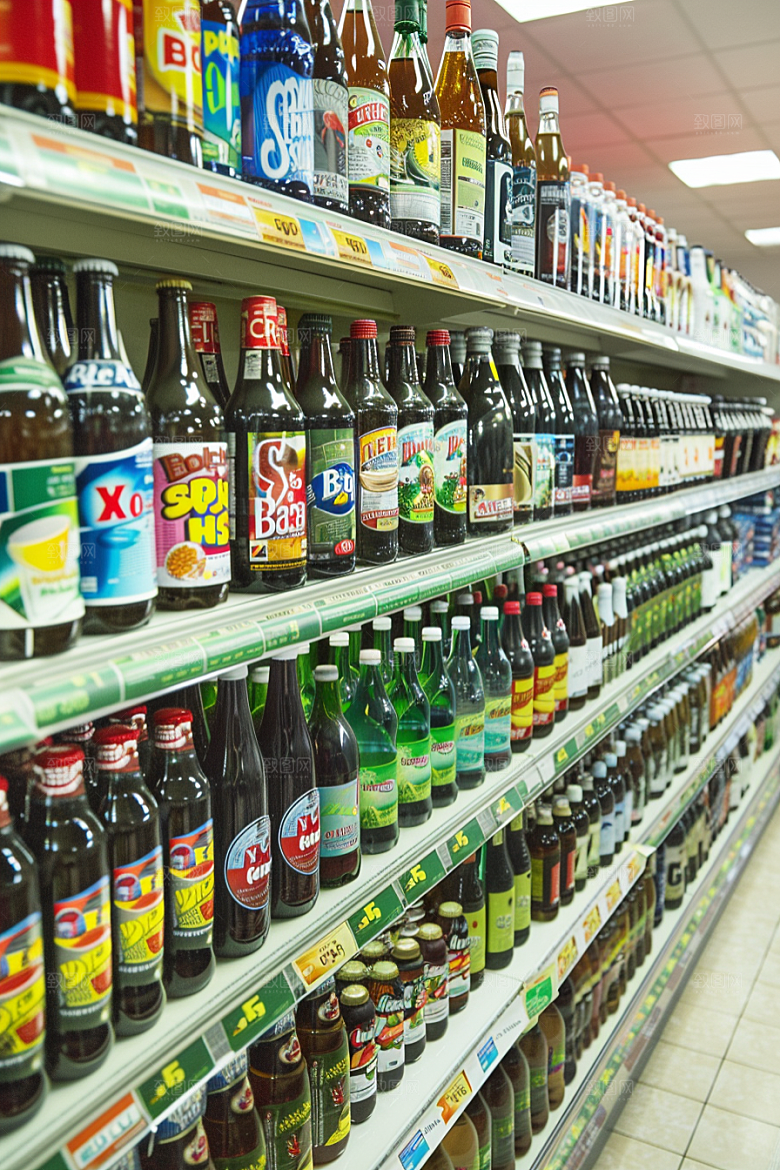 超市货架商超食品摄影图