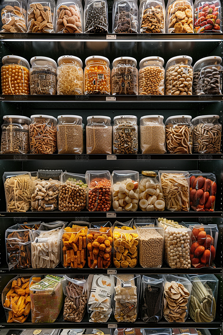 超市货架食品便利店摄影图