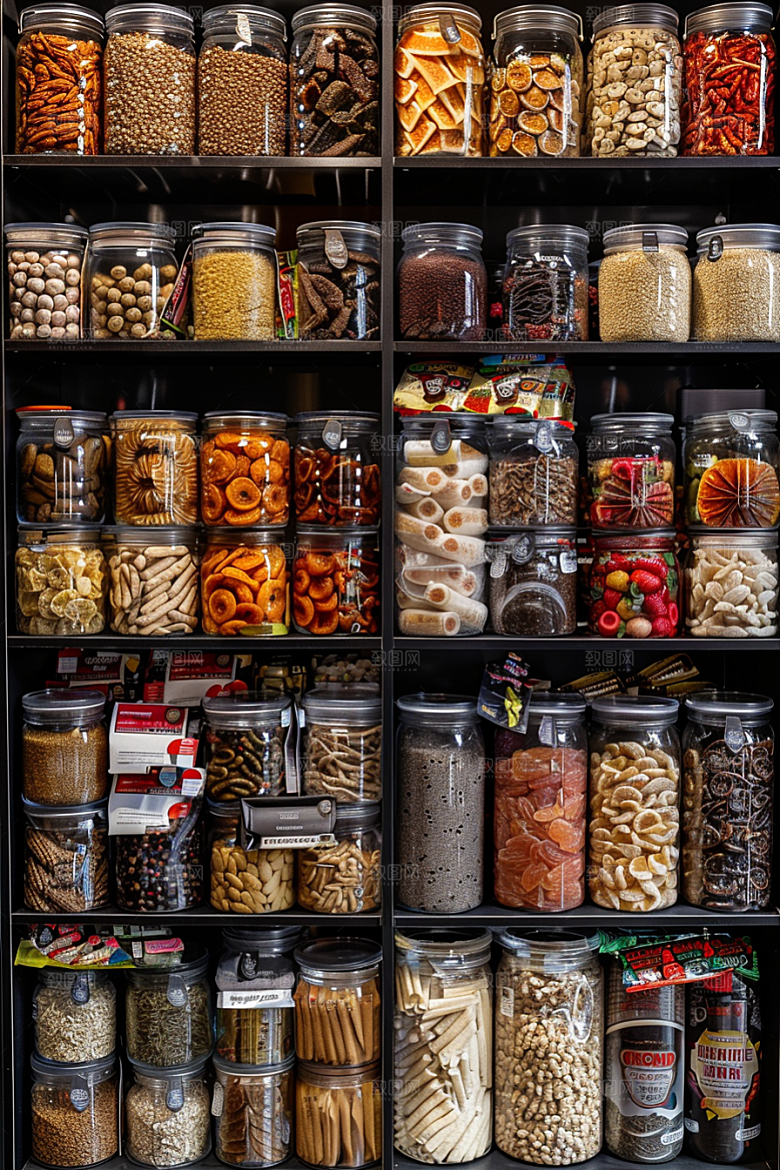 超市货架生活食品摄影图