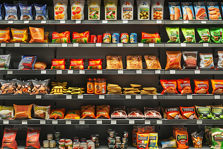 超市货架生活食品摄影图