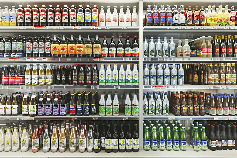 超市货架商品生鲜摄影图