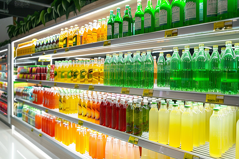 超市货架高清食品摄影图