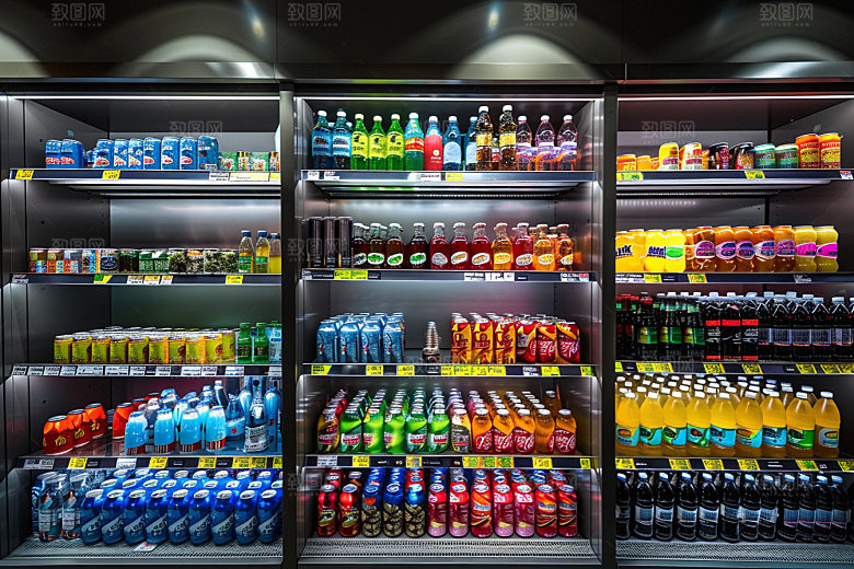 超市货架高清食品摄影图