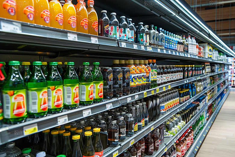 超市货架食品日常摄影图