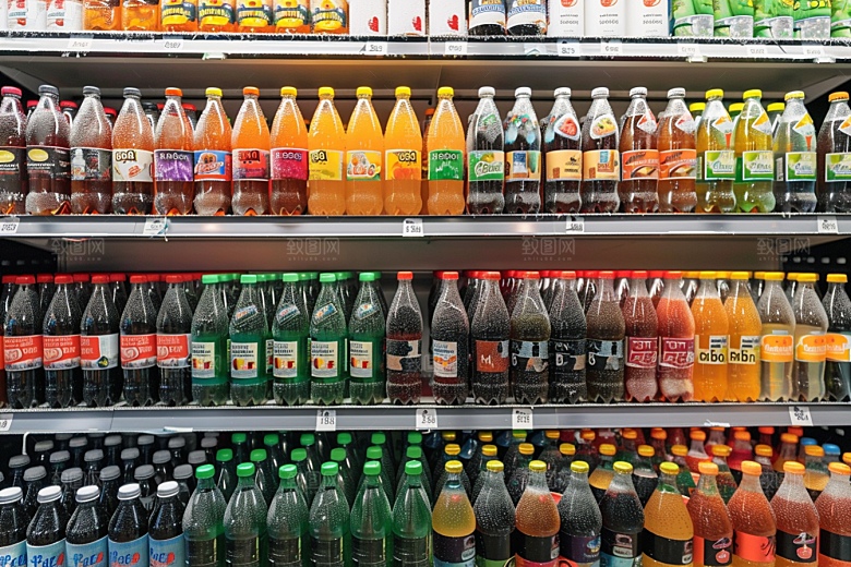超市货架商品食品摄影图