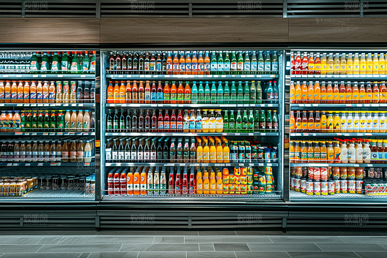 超市货架日常食品摄影图