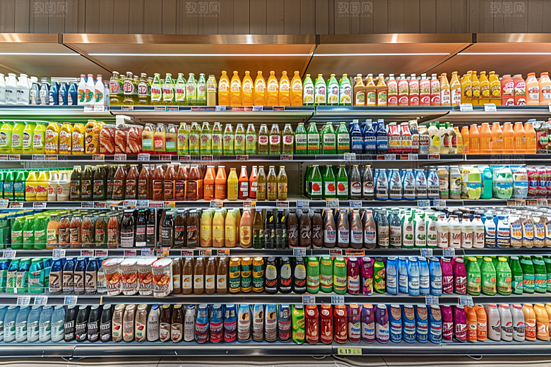 超市货架商品高清摄影图