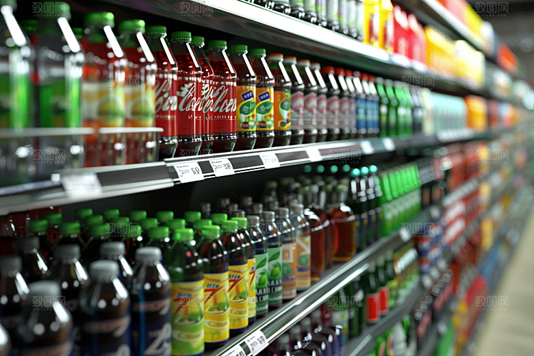 超市货架货物食品摄影图