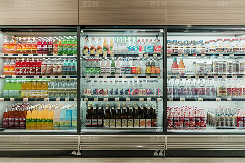 超市货架食品高清摄影图