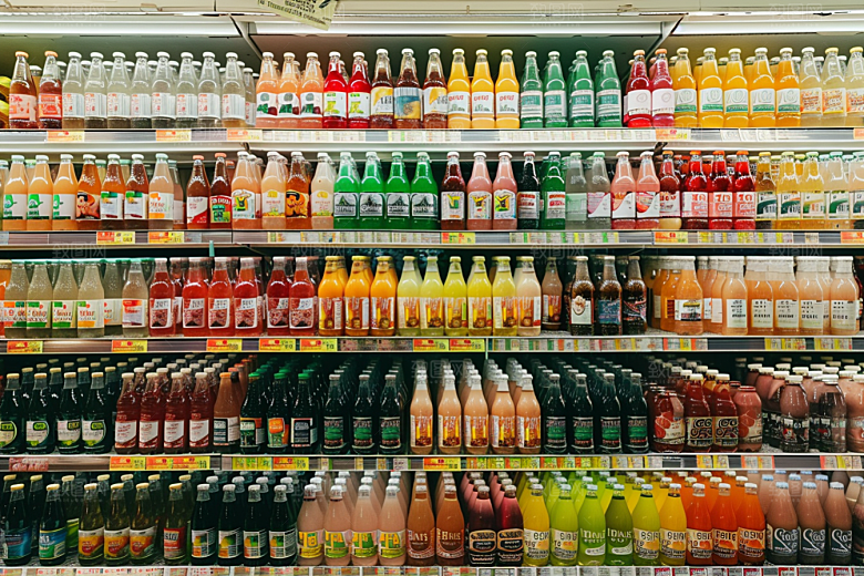 超市货架食品生活摄影图