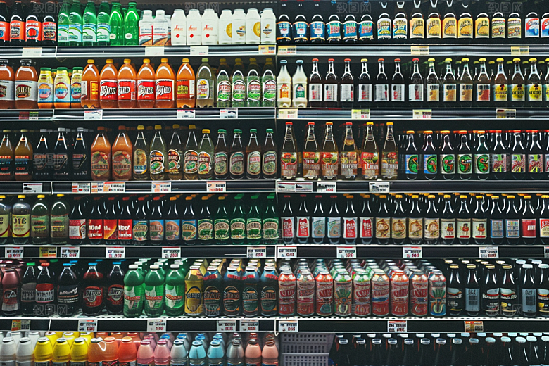 超市货架食品日常摄影图