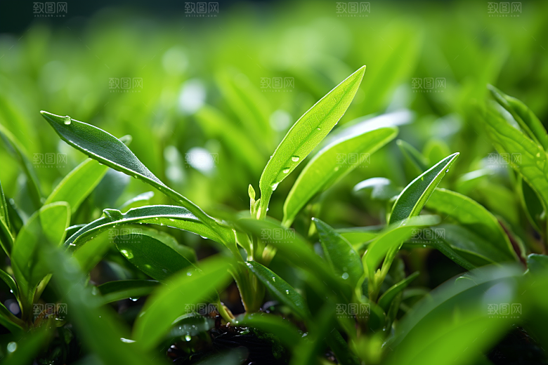 茶叶春季茶树摄影图