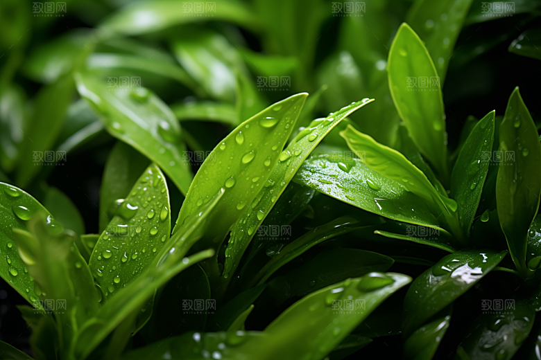 茶叶自然雨前龙井摄影图