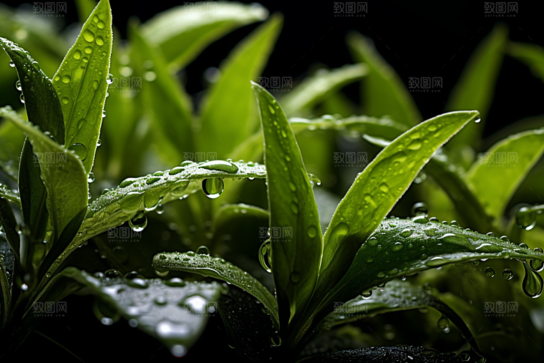 茶叶春天采茶摄影图