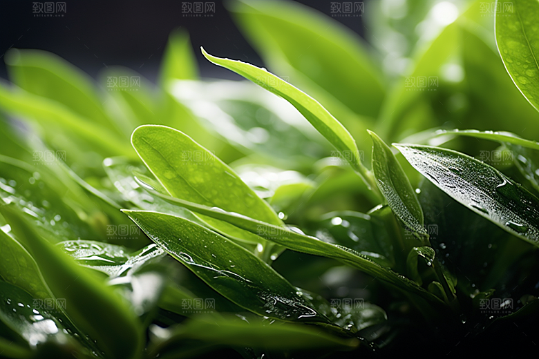 茶叶清新春季摄影图