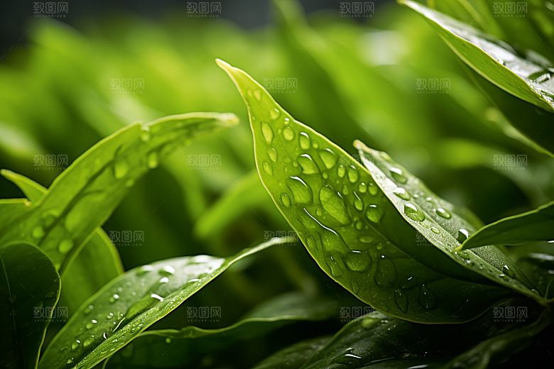 茶叶雨前龙井春季摄影图