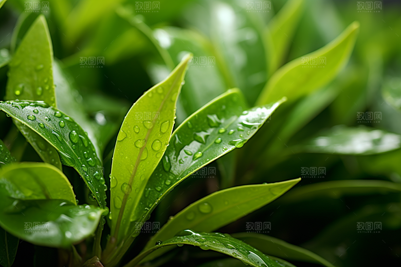 茶叶采茶茶树摄影图