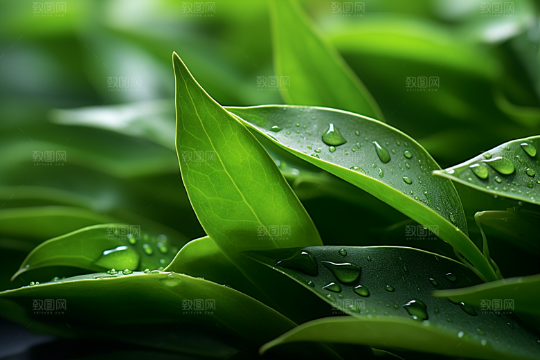 茶叶采茶茶树摄影图